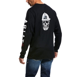 Ariat Flame Resistant Black Roughneck Skull T-Shirt 