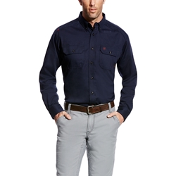 Ariat Flame Resistant Navy Solid Work Shirt 