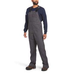 Ariat Mens Flame Resistant Unlined Canvas Bib Overall | Iron Grey 
