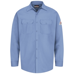 Bulwark Flame Resistant Button-Front Work Shirt | Light Blue 