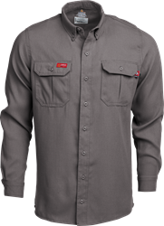 Lapco 5 oz FR Tecasafe® One Inherent Modern Uniform Shirt | Gray 