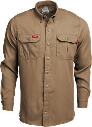Lapco 5 oz FR Tecasafe® One Inherent Modern Uniform Shirt | Khaki 