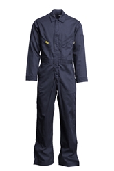 Lapco Mens 7oz Flame Resistant Navy Deluxe Coverall 