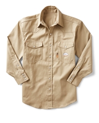 Rasco FR 10 oz Duck Snap Shirt | Khaki tan, flame, resistant, retardant