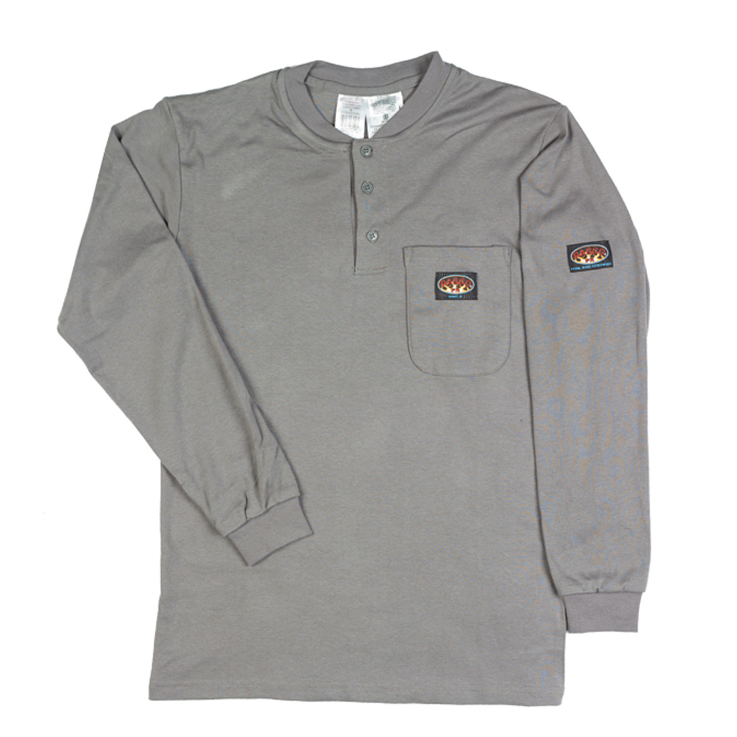 Rasco Flame Resistant Henley T-Shirt - Gray