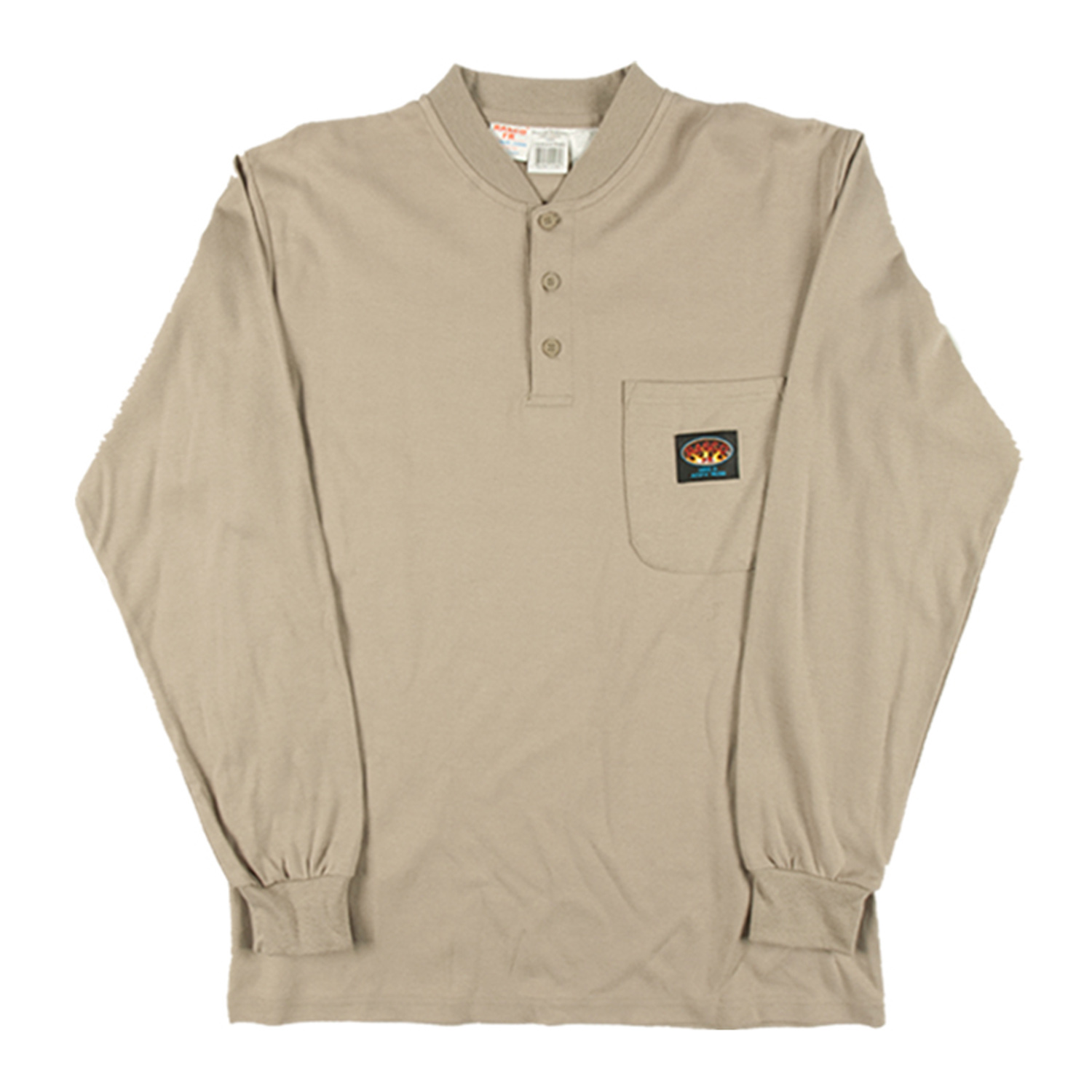 Rasco Flame Resistant Khaki Henley T-Shirt [Rasco]