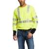 Ariat FR Hi Vis Crew T-Shirt - ANSI Class 3 flame, resistant, retardant, frc, tee, yellow, green, bright, high, viz, visibility