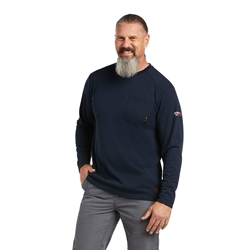 Ariat FR Max Protect Inherent T-Shirt | Navy flame, resistant, retardant, crew, neck, frc