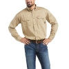 Ariat Flame Resistant Khaki Solid Work Shirt 