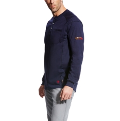 Ariat Flame Resistant Navy Air Henley Top 