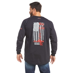 Ariat Mens FR Air Rig Life Graphic T-Shirt | Black flame, resistant, retardant, frc, tee, tshirt, graphic, t-shirt, oil, and, gas, og, o&g