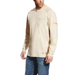 Ariat Men's Flame Resistant Air Crew T-Shirt | Sand Heather 