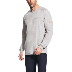Ariat Men's Flame Resistant Air Crew T-Shirt | Silver Fox Heather 