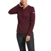 Ariat Women's FR AC Top | Malbec ladies, flame, resistant, retardant, solid, frc, shirt, long sleeve, v-neck, wine, plum, burgundy