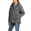 Ariat Women's FR Duralight Stretch Canvas Jacket | Iron Grey ladies, flame, resistant, retardant, grey, hood, frc, hooded, winterwear, cold, weather