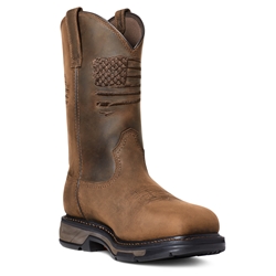 Ariat WorkHog XT Patriot H2O Western Safety Toe Work Boot pull on, pull up, brown, cowboy, steel, toe, comp, safety, waterproof, western, composite