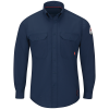 Bulwark FR Men's IQ Series Lightweight Comfort Woven Shirt | Navy flame, fire, resistant, frc, retardant, long sleeve, button down
