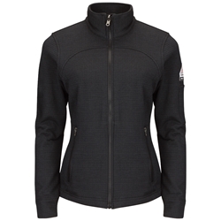 Bulwark FR Womens Full Zip Fleece Jacket - Black flame, resistant, retardant, frc, arc, flash, fire