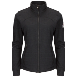 Bulwark FR Womens Full Zip Fleece Jacket - Black flame, resistant, retardant, frc, arc, flash, fire