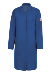 Bulwark FR Womens Royal Blue Nomex Lab Coat flame, resistant, retardant, arc, flash, fire, ladies, IIIA