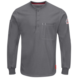 Bulwark FR iQ Series Comfort Plus Knit Henley - Charcoal 