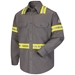 Bulwark Flame Resistant Enhanced Visibility 7 oz. Uniform Shirt | Gray - SLDTGY