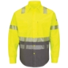 Bulwark Flame Resistant Hi-Visibility Color Block Uniform Shirt 