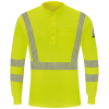 Bulwark Flame Resistant Hi-Visibility Lightweight Long Sleeve Henley 