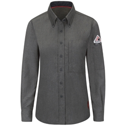 Bulwark Flame Resistant IQ Series Comfort Woven Womens Lightweight Shirt | Dark Grey 