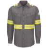 Bulwark Flame Resistant IQ Series Endurance Enhanced Visibility Work Shirt | Grey 