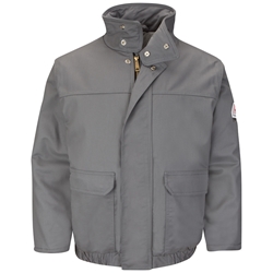 Bulwark Flame Resistant Insulated Bomber Jacket | Gray flame, resistant, retardant, frc, arc, flash, fire, grey