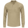Bulwark Flame Resistant Men's Lightweight Henley - Khaki 