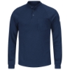 Bulwark Flame Resistant Men's Lightweight Henley - Navy 
