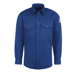 Bulwark Flame Resistant Snap Front Uniform Shirt | Royal Blue 