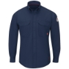 Bulwark Flame Resistant iQ Series Men's Midweight Comfort Woven Shirt | Navy flame, resistant, retardant, arc, flash, fire, button, down, uniform, work, up, blue, dark, mid, nomex