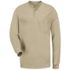 Bulwark Long Sleeve Fire Retardant Tagless Henley Shirt