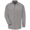 Bulwark Men's Flame Resistant Gray Button-Front Work Shirt 
