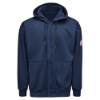 Bulwark Navy Flame Resistant Fleece Hooded Sweatshirt 