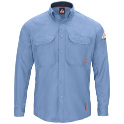Bulwark iQ Series Comfort Woven Mens Lightweight Shirt | Light Blue 