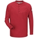 BulwarkFlame Resistant iQ Series Long Sleeve Henley | Red - QT20RD