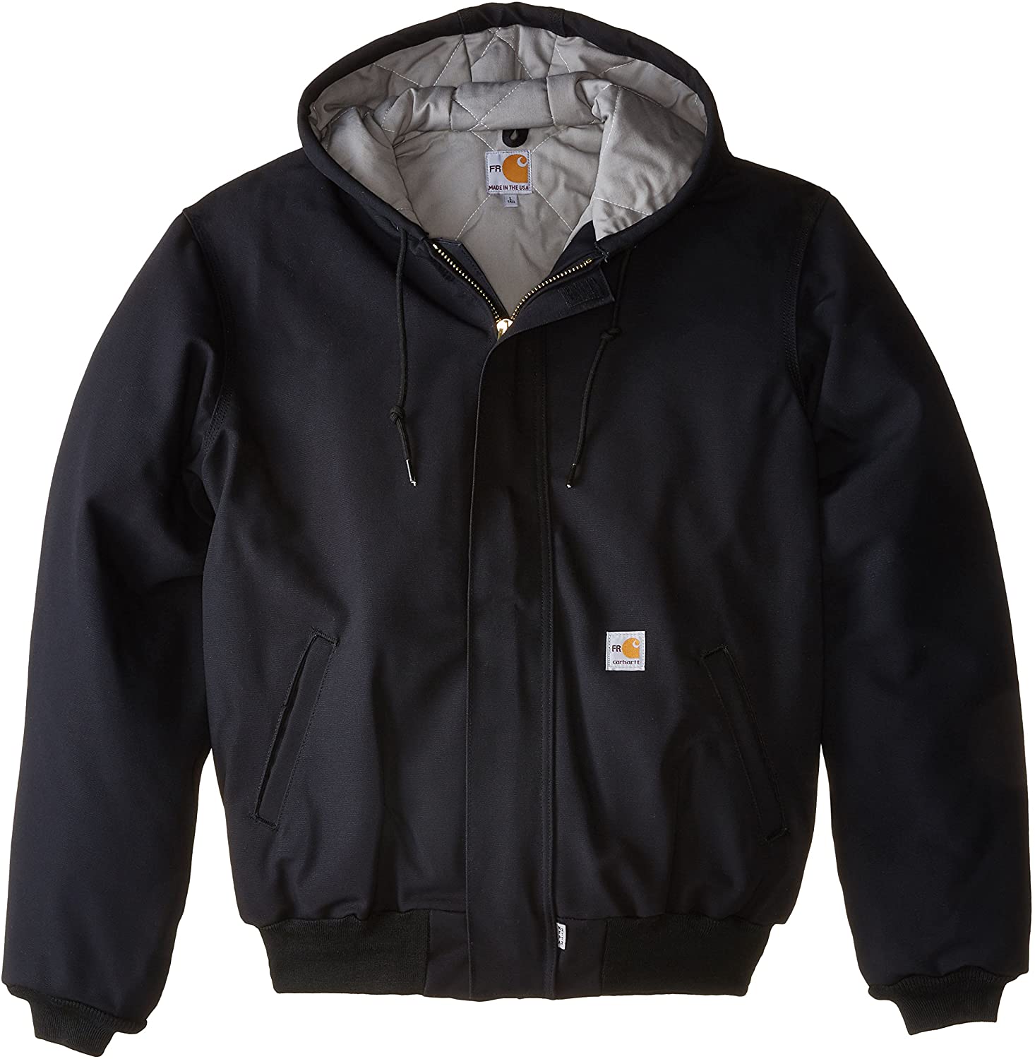 Carhartt FR Duck Quilt-Lined Active Jac in Black | 101621-001