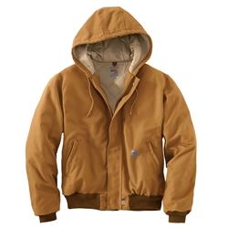 Carhartt FR Duck Quilt-Lined Active Jac - Carhartt Brown flame, resistant, retardant, frc, solid, work, jacket, insulated, nomex, fire, arc, flash, water, repellent, wind, rugged, hooded
