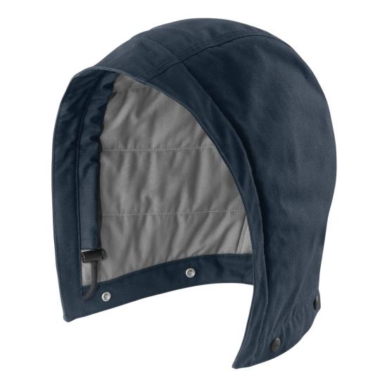 Carhartt FR Quick Duck Quilt-Lined Hood - Dark Navy cap, winter, head, cold, weather, gear, one, size, fits, all, most, osfa, osfm, replacement, detached, detachable, attachable