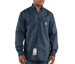 Carhartt Flame Resistant Classic Twill Shirt | Dark Navy 
