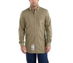 Carhartt Flame Resistant Force Cotton Hybrid Shirt | Khaki 