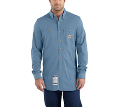 Carhartt Flame Resistant Force Cotton Hybrid Shirt | Medium Blue 