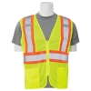 ERB Class 2 Hi-Vis Safety Vest with Contrast Trim - Non-FR type r, R, not, high, viz, visibility, mesh, reflective, enhanced, yellow, orange, lime, best, selling, seller, multi, pocket, pockets