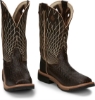 Justin Derrickman Composite Toe Work Boot - Brown Croc Print 