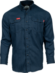 Lapco 5 oz FR Tecasafe® One Inherent Modern Uniform Shirt | Denim Navy 