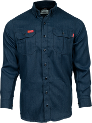 Lapco 5 oz FR Tecasafe® One Inherent Modern Uniform Shirt | Denim Navy 